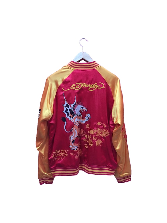 Vintage Ed Hardy Rayon Japanese Sukajan Crazy Tatt