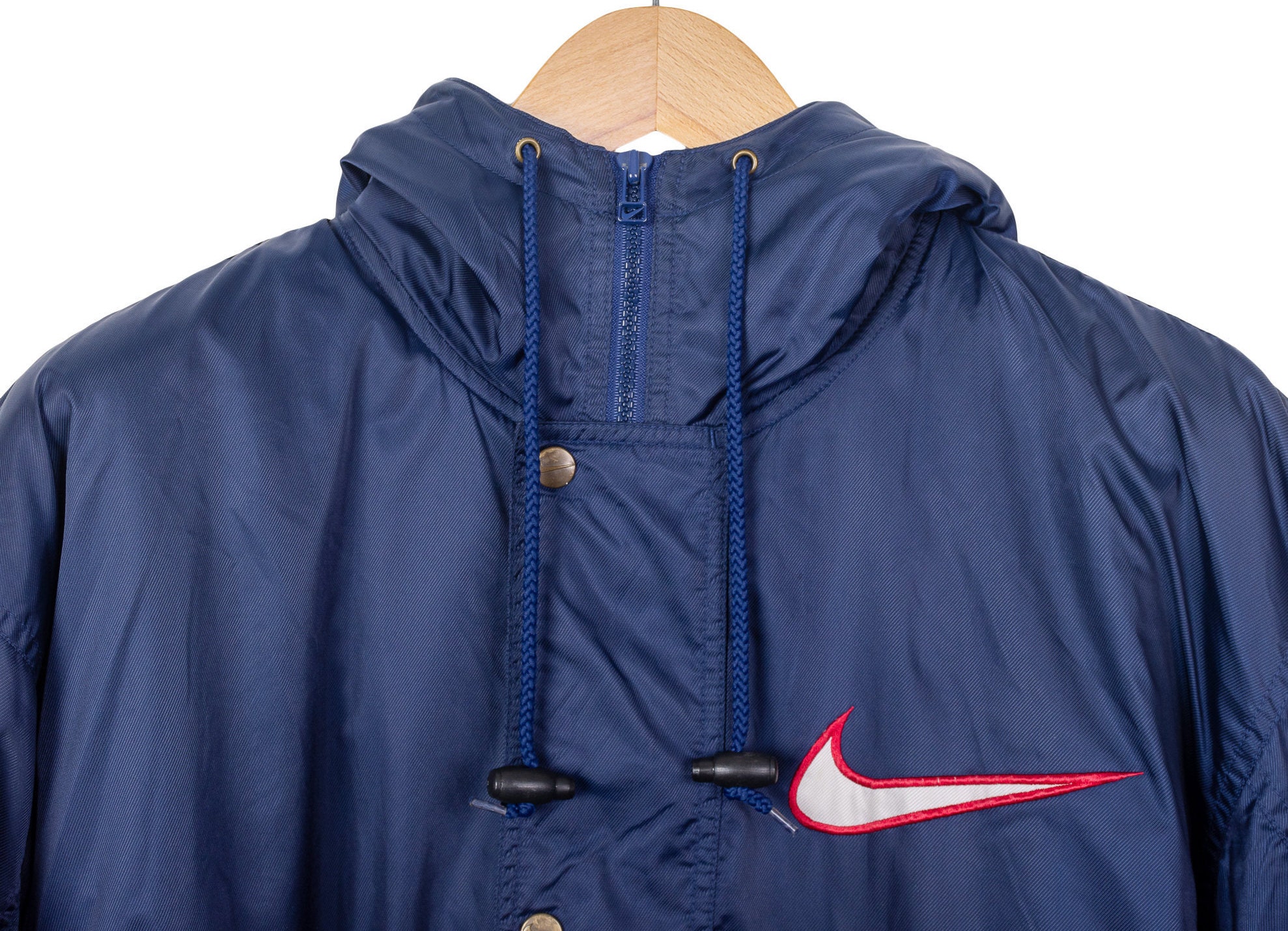 Vintage Nike Jacket Vintage Nike Long Jacket Navy Blue Big | Etsy