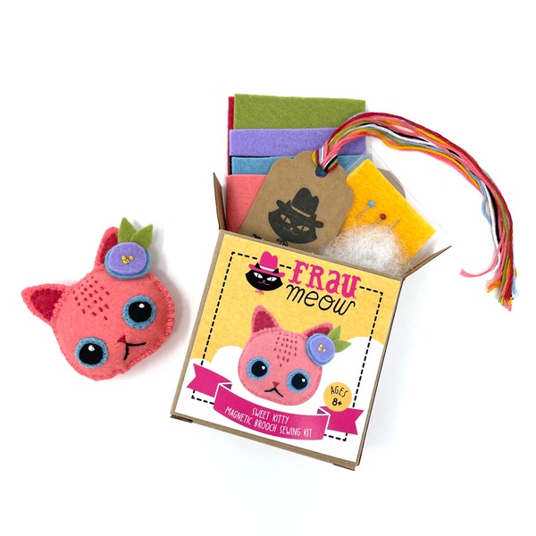 Magnetic Brooch Craft Kit - Sweet Kitty