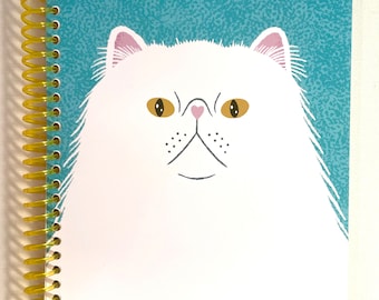 White Persian Cat Spiral Notebook