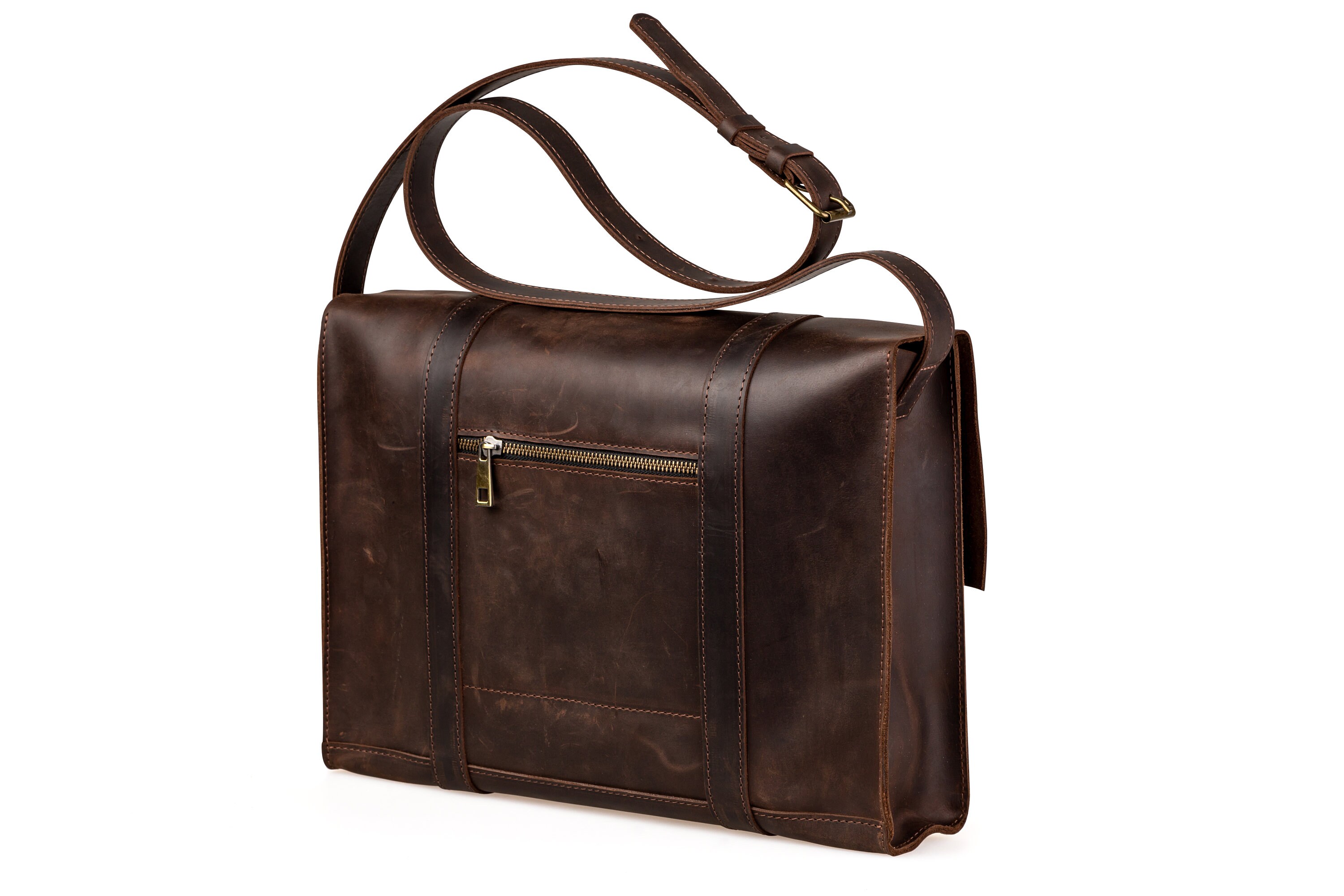 Brown Leather Bag Leather Satchel Men Leather Bag Etsy
