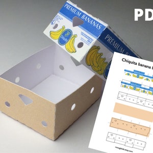Banana box / Moving box 1:12 - Printable PDF Lundby