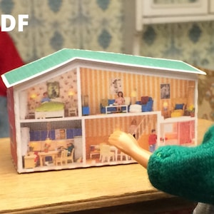 Småland dollhouse 1:16 - Printable PDF Lundby