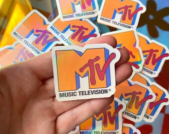 50 MTV Stickers Music Television Festival 60's 70's 80's Guitar Car Bike Channel 50 MTV Stickers Music Television Festival 60's 70's 80's Guitar Car Bike Channel