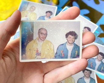 Jack Harlow & Pete Davidson | Holographic Sparkle Water-Resistant Sticker