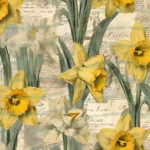 Darling Daffodil Journal Tags and Bits Kit, Umbrella, Junk Journal, Spring, Garden, Daffodils, Journal Card, Tag, Labels, Easter Ephemera image 7