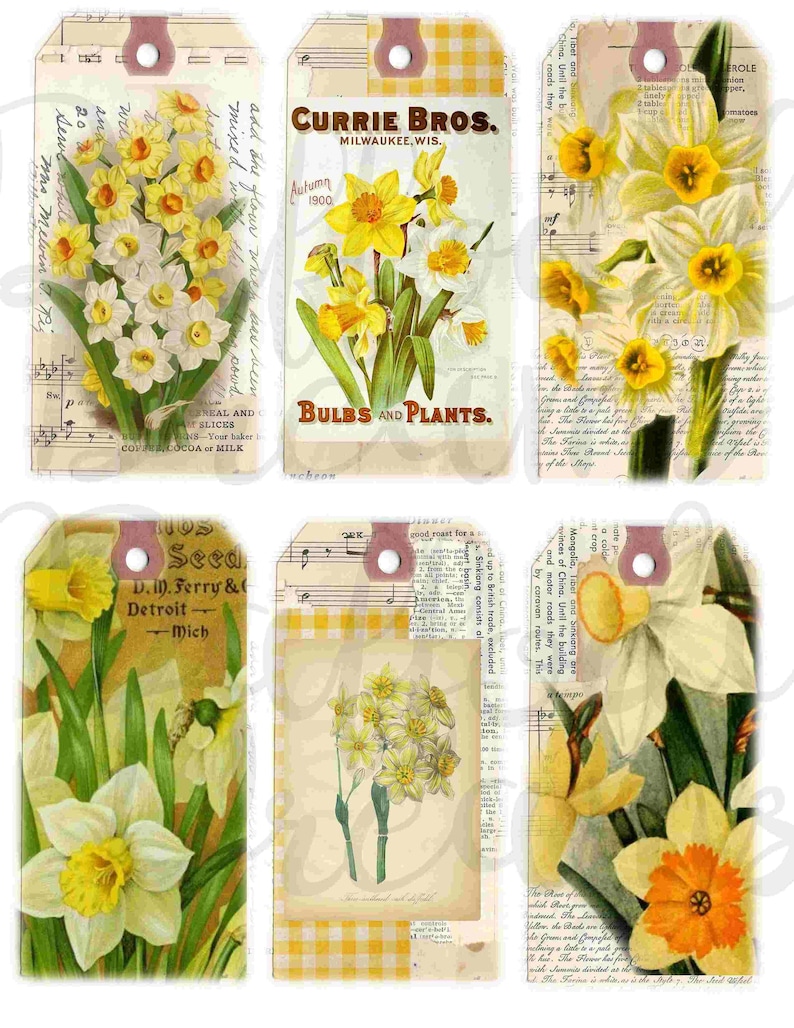 Daffodil Dreams Digital Printable Journal Kit Spring Junk - Etsy