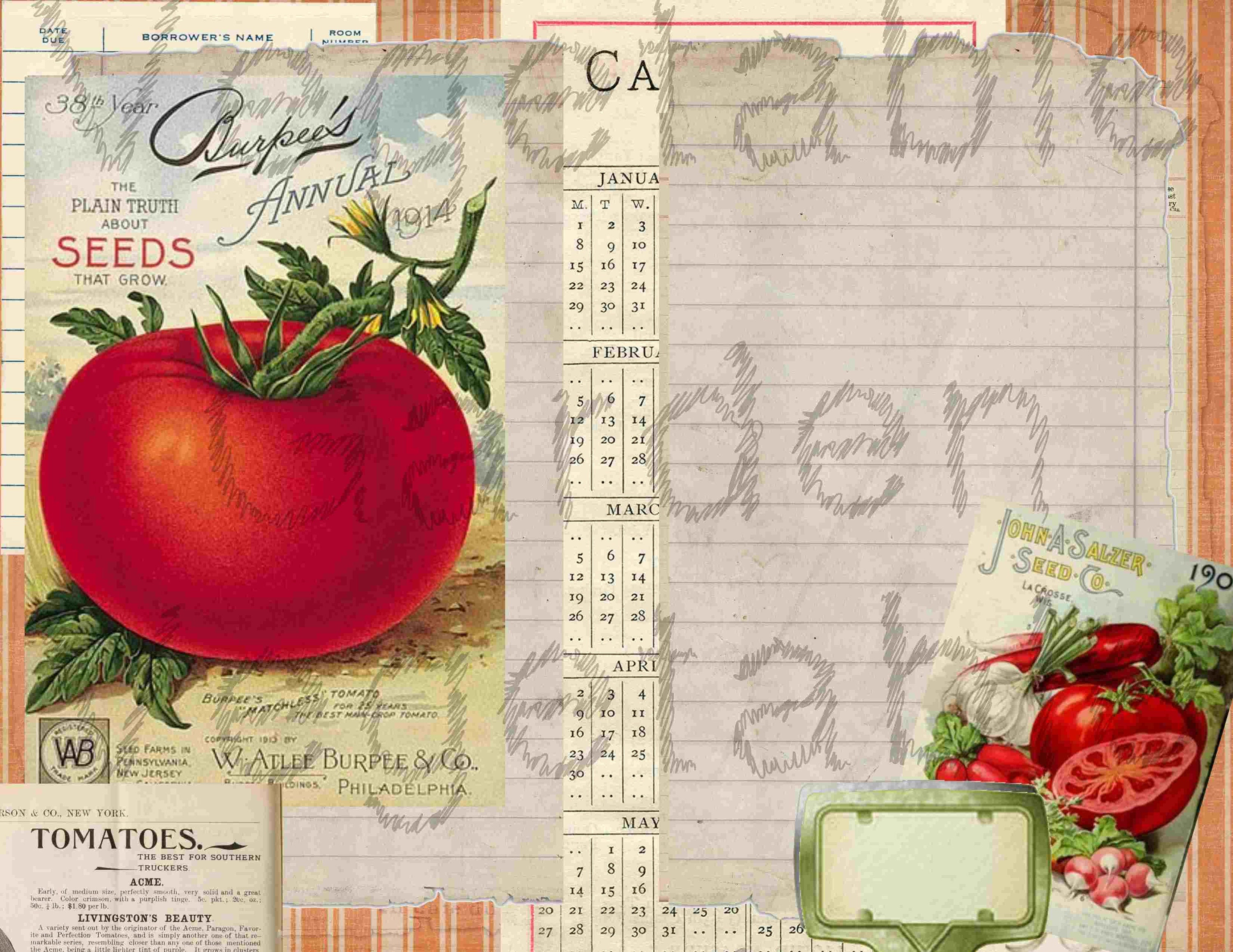 Vintage Vegetable Garden Digital Journal Kit Printable Garden - Etsy