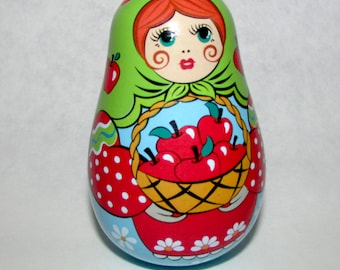 Easter Gift Roly-Poly Weeble Doll: Apple Saved Apple Harvest