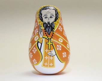 Easter Gift Roly-Poly Weeble Doll: Russian Orthodox Priest