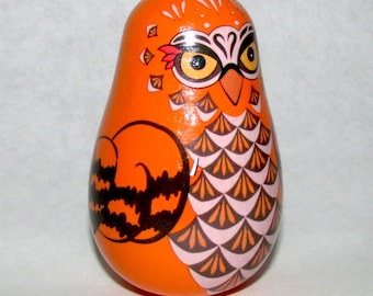 Christmas Gift Roly-Poly Weeble Doll: Winter Owl