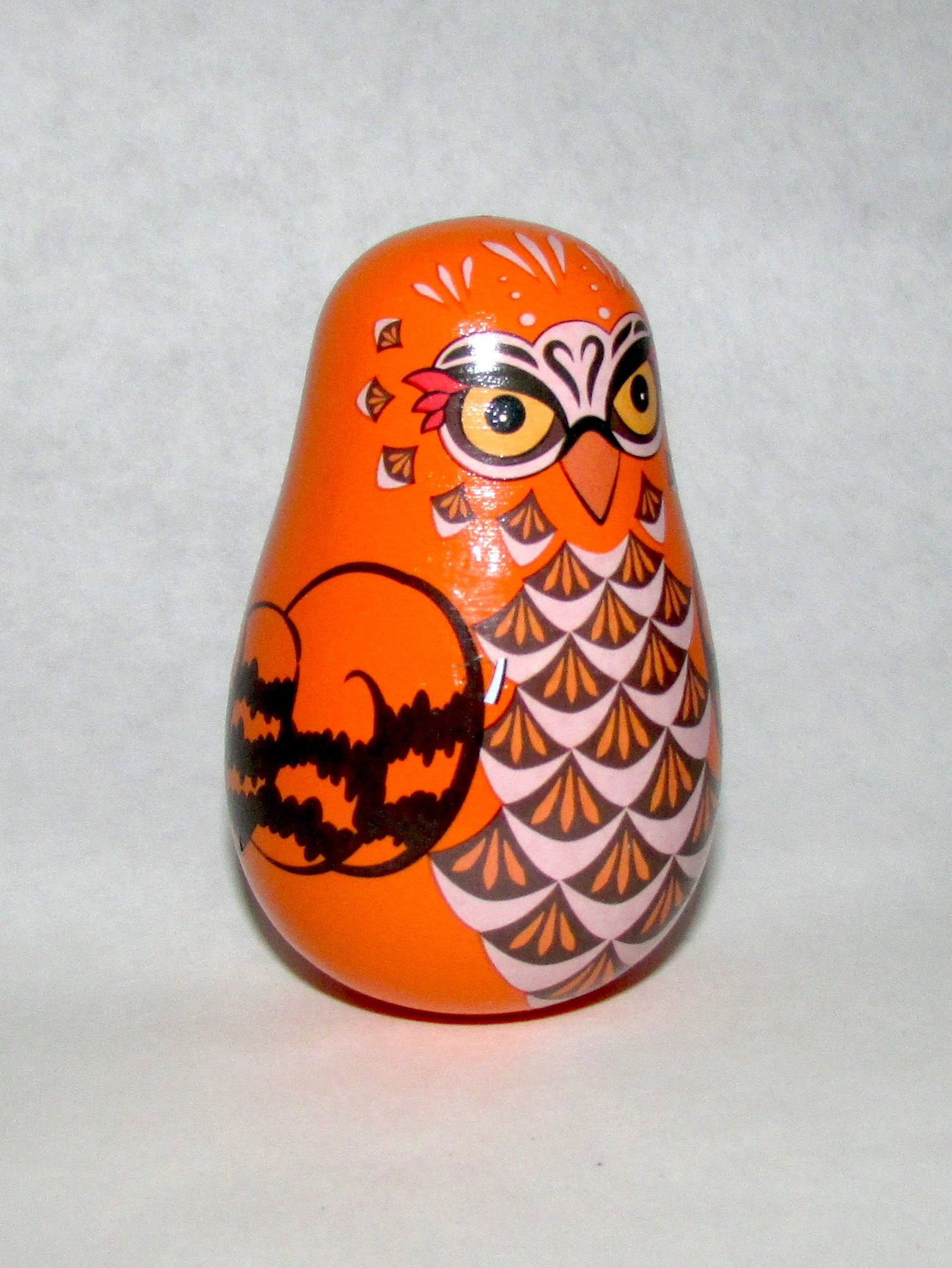 Roly-Poly Weeble Doll: Winter Owl
