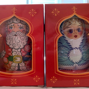 Set bambole Roly-Poly Weeble: Babbo Natale, la fanciulla di neve (Snegurochka)