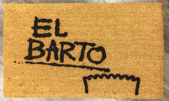 El Barto Funny Doormat Welcome Mat Outdoor Coir Mat Bart Simpson The Simpsons Cute Door Mat Cute Welcome Mat Home Decor