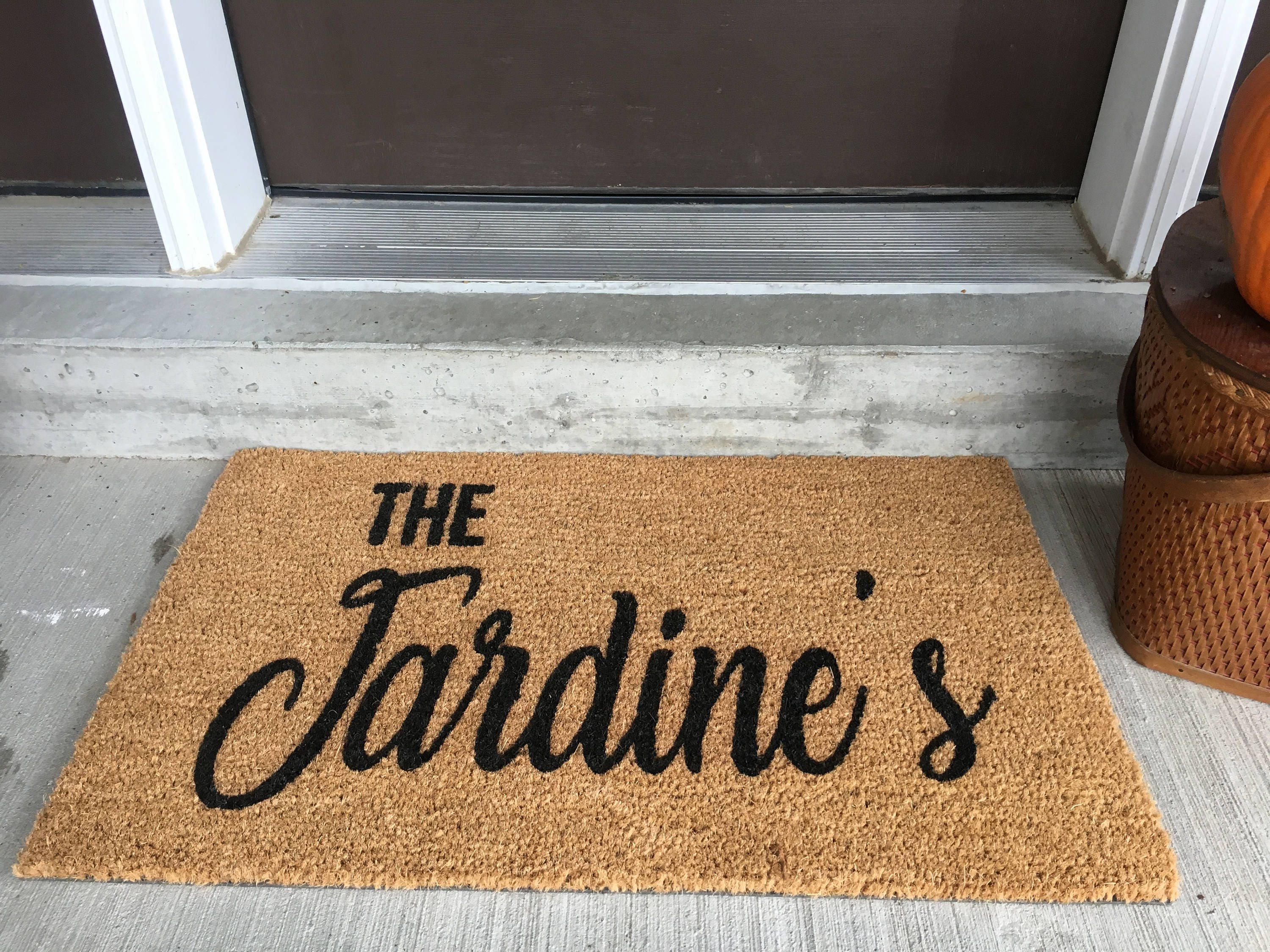 Personalized door mat mat last name cottage or home Etsy