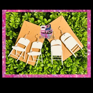 Custom Acrylic Folding Chair Earrings: Alabama Culture Dangles