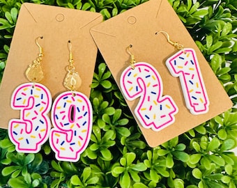 Birthday Candle Earrings/ Statement Earrings /For the Culture// Dangle Earrings // Arch Earrings Drop Earring//
