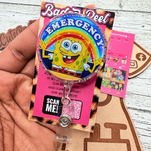 Emergency Weenie Hut General Glitter Badge Reel: Funny Nurse ID Holder