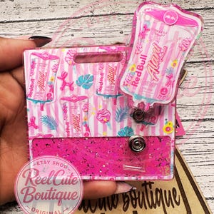 Glitter acryl badgeclip, badgehouder voor verpleegkundigen