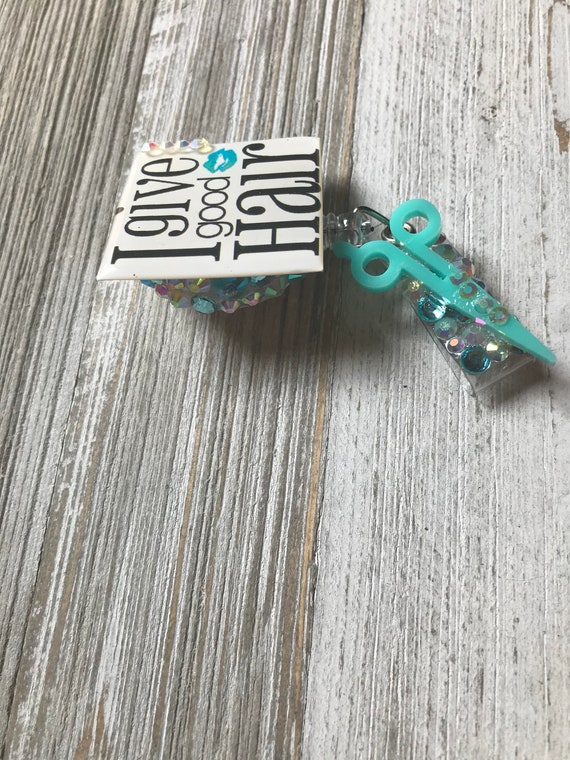 I Give Good Hair Badge Holder Name Tag Badge Reel Hairstylist Etsy