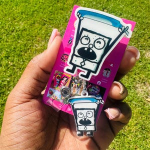 Me Hoy Minoy Charm Hospital ID Healthcare Worker Purewick Lab Nurse Xray Pharmacy Reg  Glitter Acrylic Badge Clip Nurse Badge Reel DoodleBob