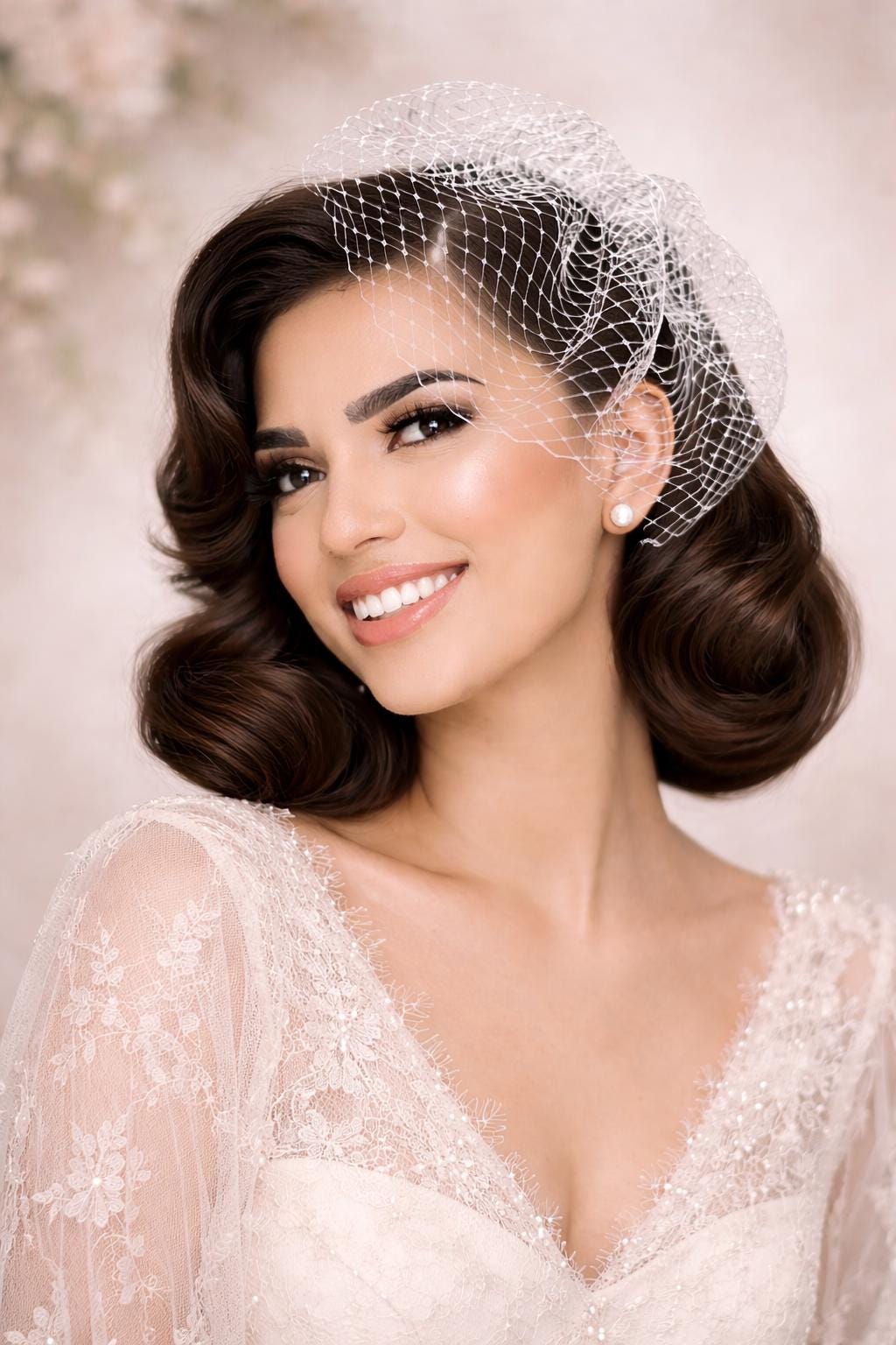 Lace Birdcage Veil - Etsy
