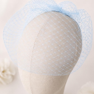 Ivory  Birdcage Veil |  White Birdcage Veil | Blue Birdcage Veil | Black Birdcage Veil | Fascinator: Vintage Bridal Headpiece