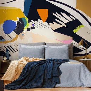 Wallpaper Peel and Stick Wallpaper Removable Wallpaper Home Decor Wall Art Wall Decor Room Decor / Abstract Boho Mural Wallpaper - C449