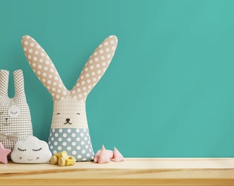 Turquoise Wallpaper / Solid Color / Peel and Stick Wallpaper Removable Wallpaper Home Decor Wall Art Wall Decor Room Decor - D443