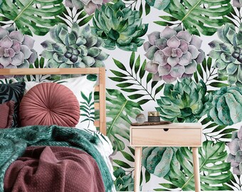 succulent wallpaper etsy