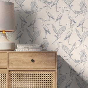 Art Deco Heron Wallpaper - D104
