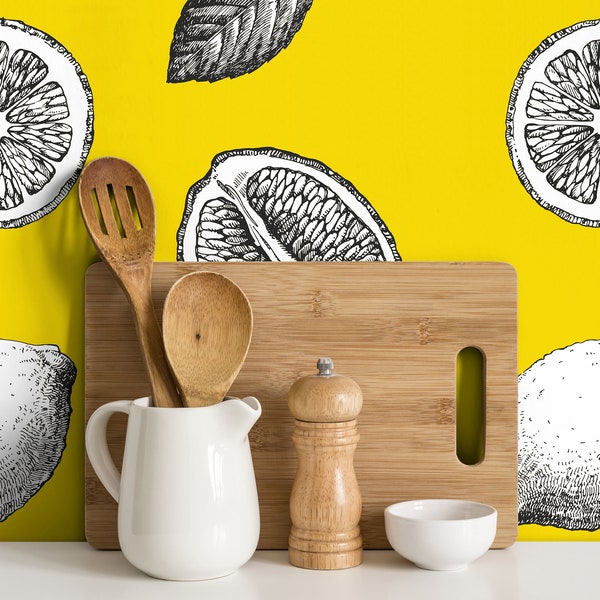 Lemon Wallpaper Etsy