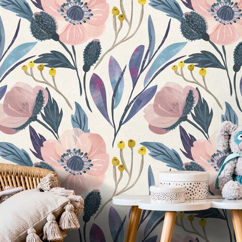 Flamingo Wallpaper Removable Wallpaper Peel and Stick - Etsy