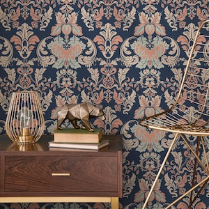 Vintage Damask Elegance Wallpaper - D092