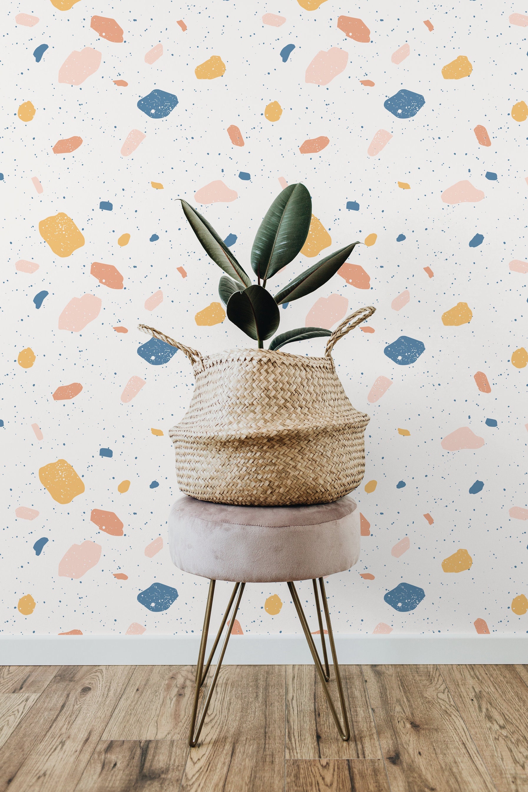Terrazzo several colourways  Removable PhotoTex Wallpaper  Minnie and  Me Interiors