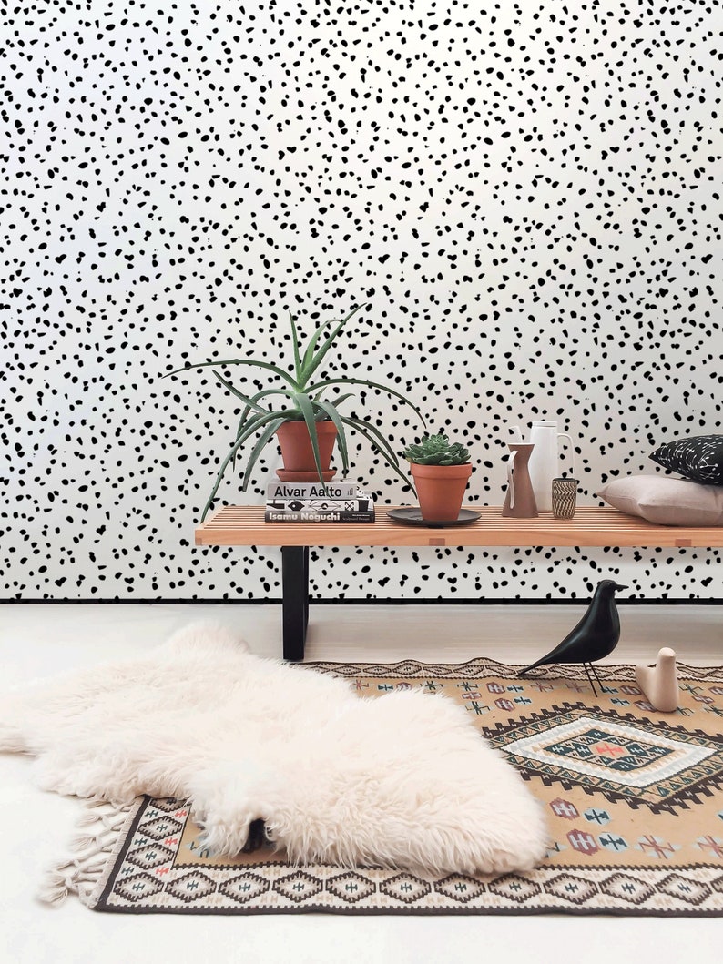 Dalmatian Wallpaper Dalmatian Spots Nursery Wallpaper Spots Etsy