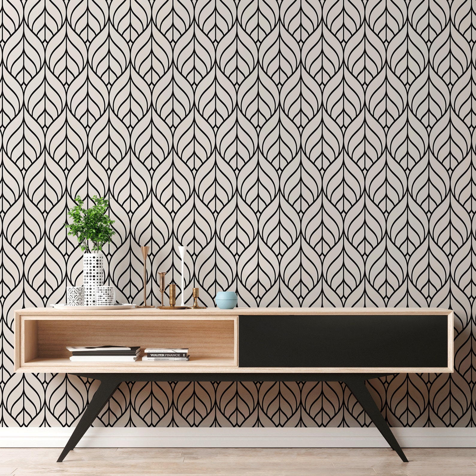 Minimalist Removable Wallpaper Self Adhesive Geometric Etsy