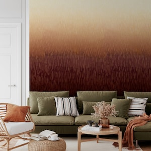 Wallpaper Peel and Stick Wallpaper Removable Wallpaper Home Decor Wall Art Wall Decor Room Decor / Orange Ombre Wallpaper - X158