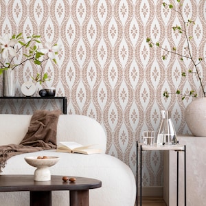 Vintage Ogee Motif Wallpaper - D173