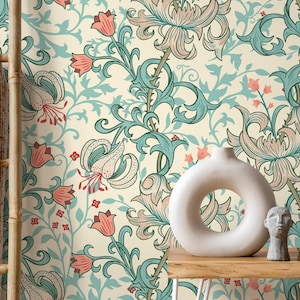 Vintage Floral Elegance Wallpaper - D030