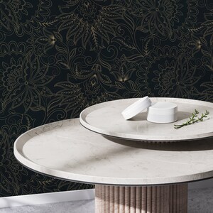 Dark Victorian Wallpaper / Peel and Stick Wallpaper Removable Wallpaper Home Decor Wall Art Wall Decor Room Decor - D081 image 5