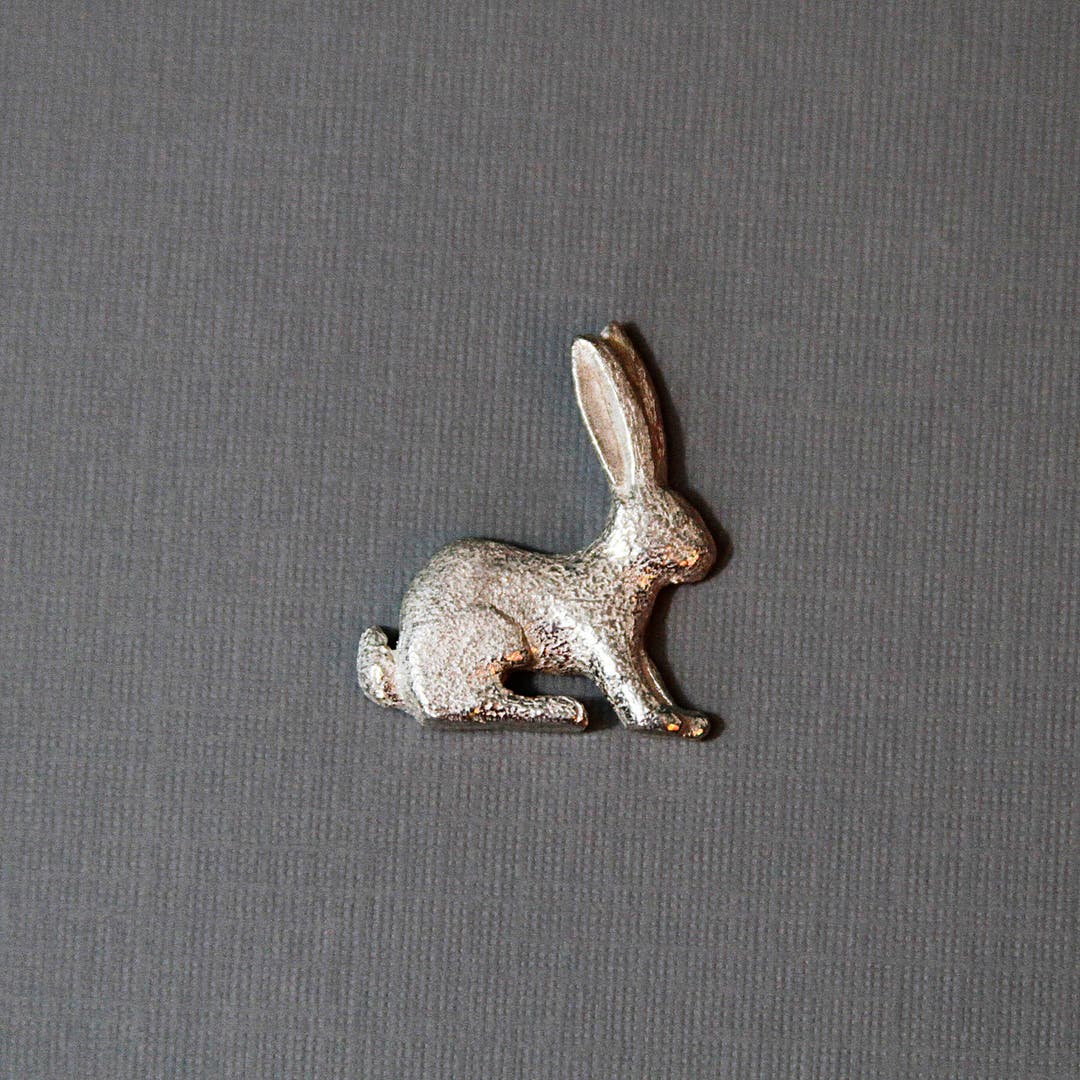 Silver Rabbit Pin Sterling Silver Bunny Pin - Etsy