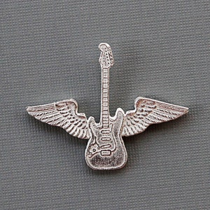 Winged Electric Guitar Pin