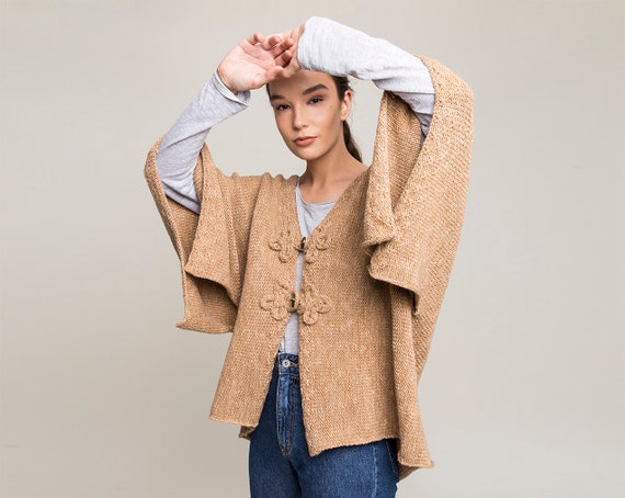 poncho cardigan sweater
