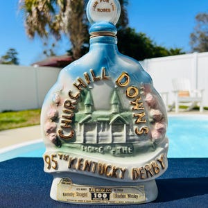 1969 Jim Beam „95th Kentucky Derby“ Churchill Downs Dekanter Flasche