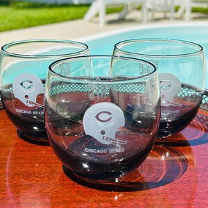 1970s Chicago Bears Smokey Gray Roly-poly Glasses (3)