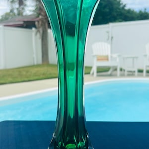 Royal Gallery Smaragdgrüne Vintage Glasvase, Italien