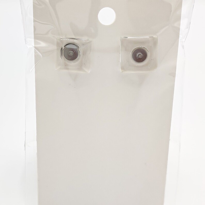 One Pair Transparent Clear Resin Studs Dangly Earrings