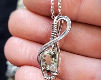 Dainty cubic zirconia gem pendant