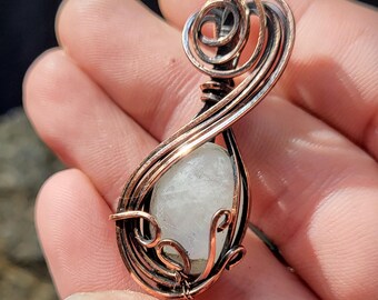Polished Copper with Moonstone Centerpiece